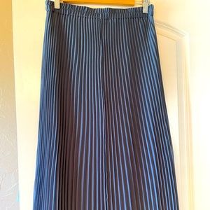 Loft pleated silk midi skirt.